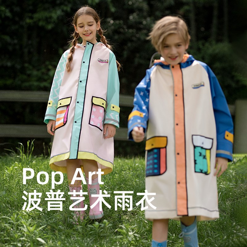 女童2023新款男童小学生上学专用带书包大童女孩暴雨雨衣儿童雨披