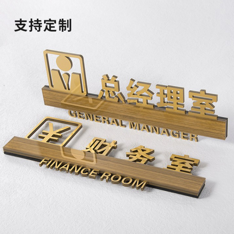 高档创意总经理办公室门牌综合办公室会议室部门标识牌镂空立体字