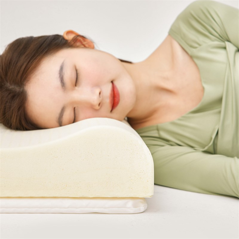 可水洗乳胶枕特拉蕾天然橡胶枕芯仰睡侧睡助睡眠护颈椎波浪枕枕头