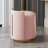 梳妆台凳子轻奢高级网红梳妆凳橙色家用圆凳卧室化妆凳靠背换鞋 凳