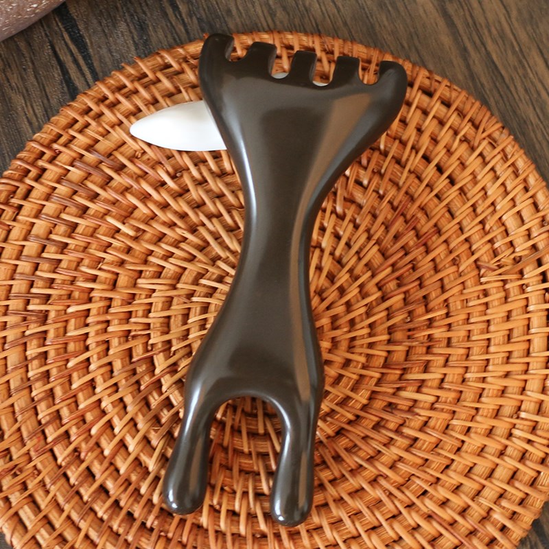 五爪鹿角按摩梳子头部头皮经络头疗养生小青蛙砭石疏通刮鼻梁神器