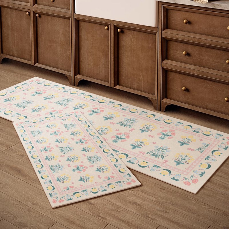 法式漫思诺厨房皮革地垫防滑门厅地毯防水防油免洗可擦洗家用脚垫