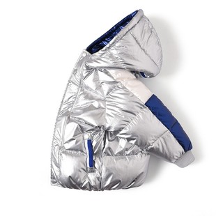 儿童羽绒服中长款加厚亮面男童女童宝宝短款冬装小童中童大童外套