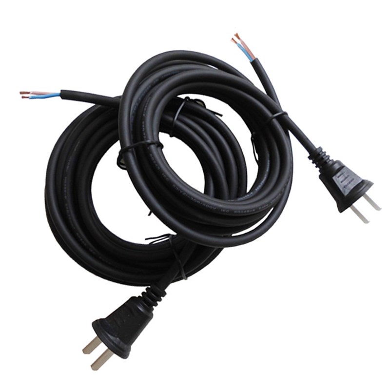 纯铜电源橡胶插头线2* 0.75芯排插座工具线两项两孔二脚 圆线防冻