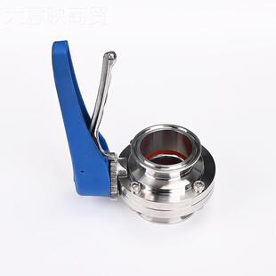 304不锈钢鸭LFM嘴快装蝶阀卡卫生手动卡箍卡盘蝶阀3级16式食品扣