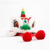 新年虎头帽醒狗狮帽物狗过年帽头饰装 扮拍照RVP富宠贵猫咪子醒狮