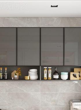 太空铝实厨房吊厅柜NUG墙式壁柜餐多功能收纳柜木厨房悬挂橱柜储