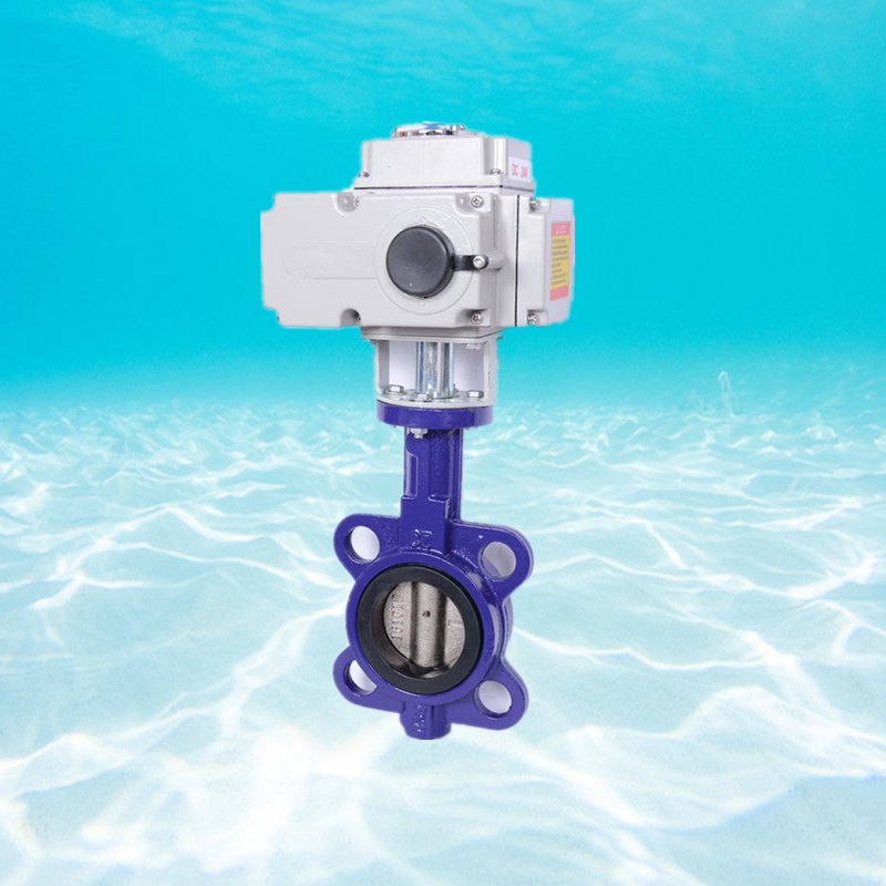 D971X-16电动对夹式蝶阀AC220V开关型带反馈DN50 65 80 100 125