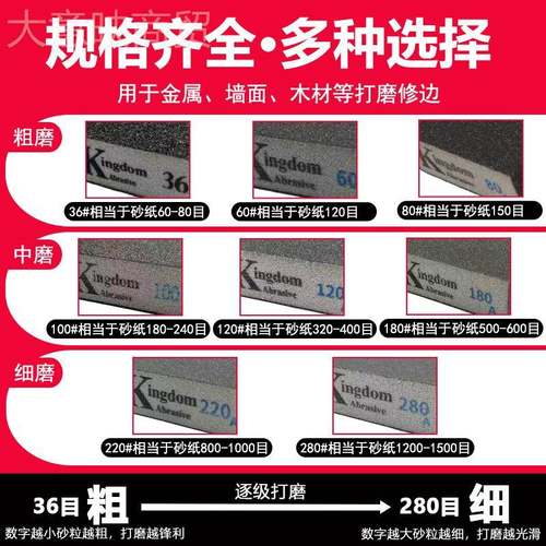 k墙t子LZQ海绵砂块金属除锈美海绵打磨块家具缝面腻粉砂纸打磨抛