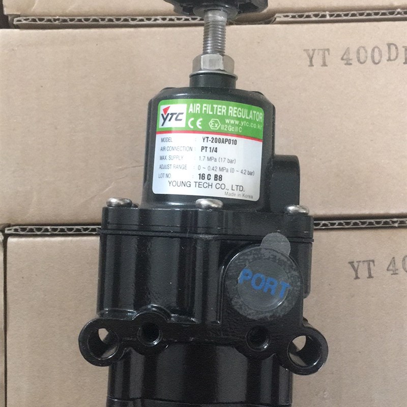 原装韩国永泰YTC空气过滤减压阀YT-200AP010空气过滤调压阀YT200A