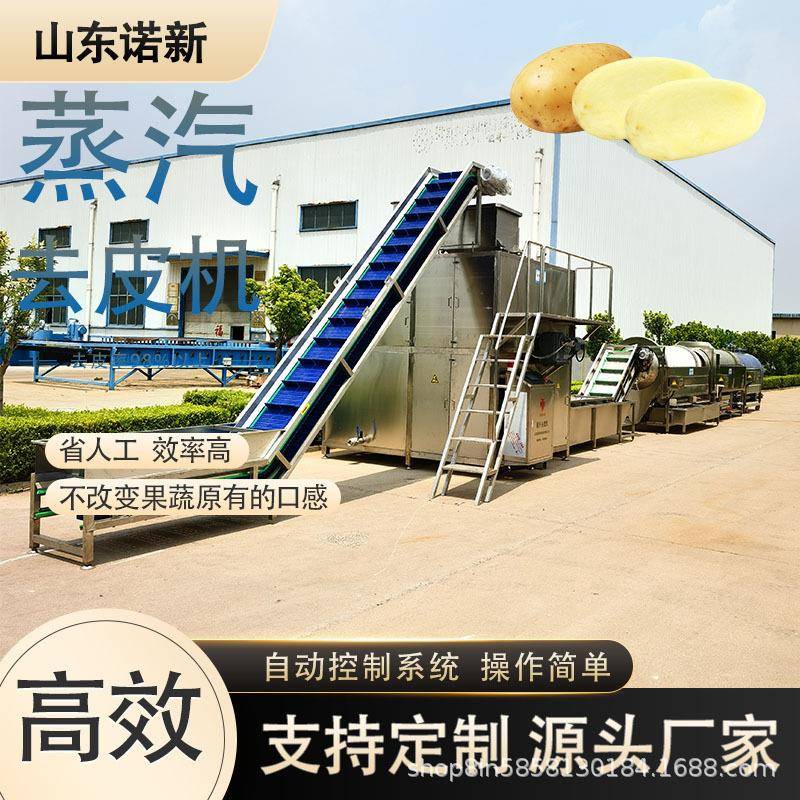 连续式蒸汽去皮机生姜高温脱皮设备芋头爆皮机土豆削皮机