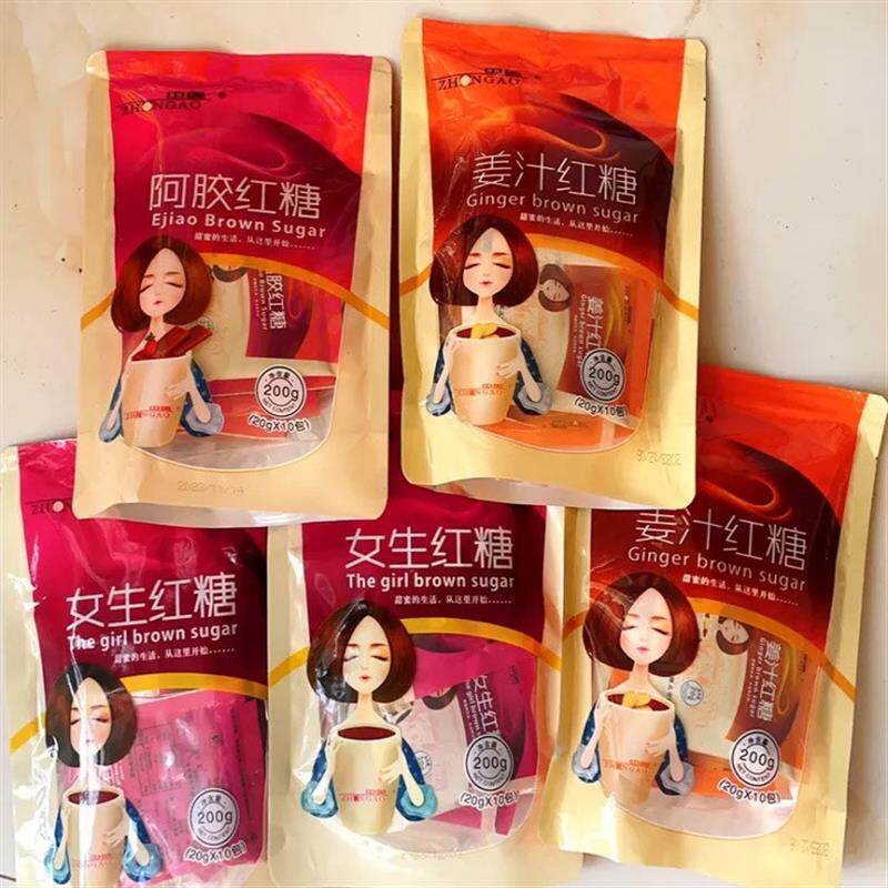 中奥阿胶红糖姜茶大枣姜汁女生红糖冲饮红糖水独立小包装送女友