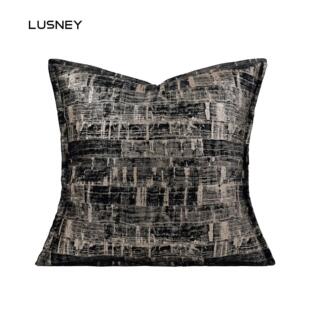 轻奢高级感抱枕沙发客厅黑金高端酒店样板房间靠枕床头背靠垫方枕