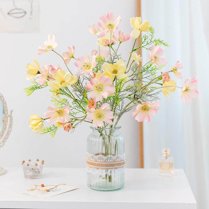 阿楹 法式仿真格桑花假花束订婚春天客厅电视柜家居摆件盆栽小型,家居饰品,仿真花/假花,淘宝优惠券,粉丝福利购,淘宝优惠卷