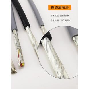 美标UL2547屏蔽线2/3/4/5/6/7/8芯 USB数据线 多芯屏蔽信号控制线