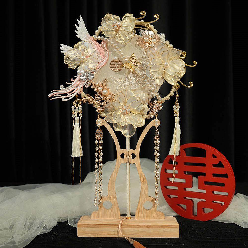 新娘结婚手作婚礼秀禾古风汉服婚扇中式喜扇手工团扇diy材料包花,家居饰品,工艺扇/团扇/喜扇/折扇,淘宝优惠券,粉丝福利购,淘宝优惠卷