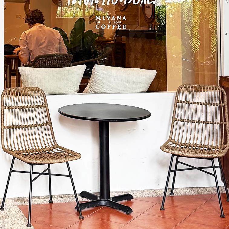 户外藤椅家用庭院阳台休闲餐厅民宿桌椅组合藤编铁艺靠背椅子餐椅,住宅家具,桌椅套件,淘宝优惠券,粉丝福利购,淘宝优惠卷