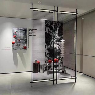 铁艺屏风隔断金属网帘格栅定制不锈钢装饰幕墙创意隔断loft工业风