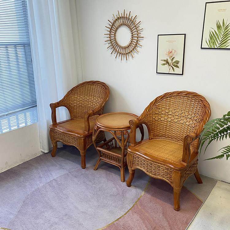 藤木年华藤椅实木天然真藤靠背椅休闲家用靠椅老人椅老式藤椅圈椅,住宅家具,阳台椅,淘宝优惠券,粉丝福利购,淘宝优惠卷