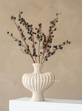 室内桌面秋色覆古家黑莓干花饰品小众花材料自然无声风格软装饰拍