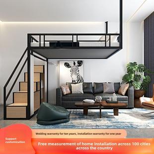 定制挂式多功能铁架吊床小公寓阁楼壁挂式阁楼节省空间的新公寓阁