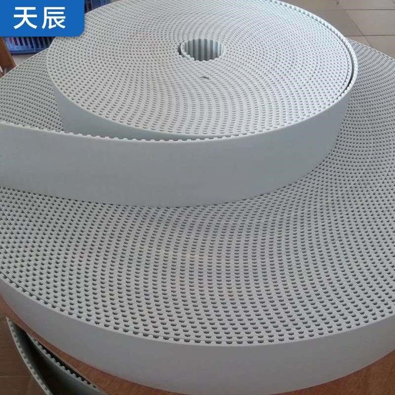聚氨酯钢丝同步带 PU接驳无缝带 加档块皮带O梯形齿输送带机头皮