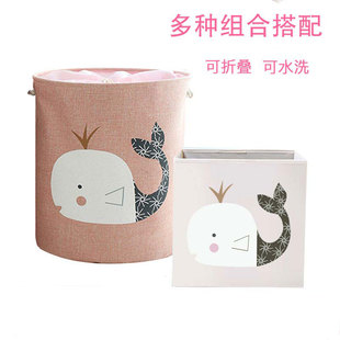 儿童玩具收纳桶布艺o储物箱大号玩具衣服收纳筐家用脏衣篮整理箱