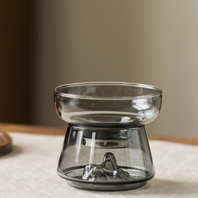 明信唐耐热c玻璃观山过滤网细密金属密网茶漏茶叶滤茶器不锈钢茶