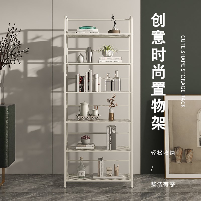 简约多层书架落地铁艺办公储物展示架卧室儿N童学生家用收纳置物