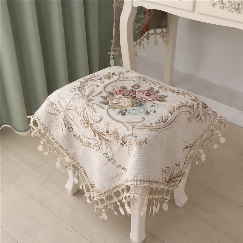 欧式床头柜防尘罩冰箱洗衣机床头柜盖布沙发靠背巾盖巾.桌布小方