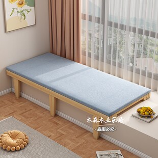 可抽拉飘窗台伸缩床架卧室书x房改造一体衔接拼接可折叠沙发床定