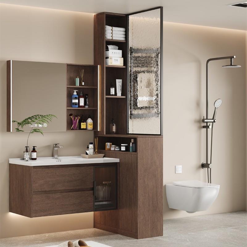 需定制铝合金半墙隔断柜窄边干湿分分离卫生间夹缝收纳柜浴室边窄