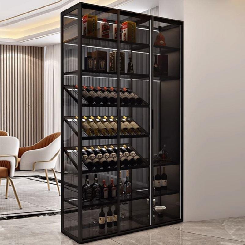 需定制铝合金玻璃酒柜红酒架葡萄酒架酒架子酒躺手办展示陈列玻璃