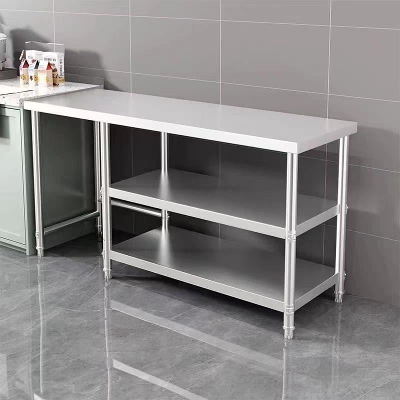 需定制可定制三层304不锈钢工作台饭店厨房操作台灶台架3层专用煤