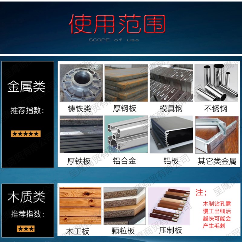不锈钢合金开孔器木工金属钻头68-69-70-71-72-73M-74-75-76-77MM