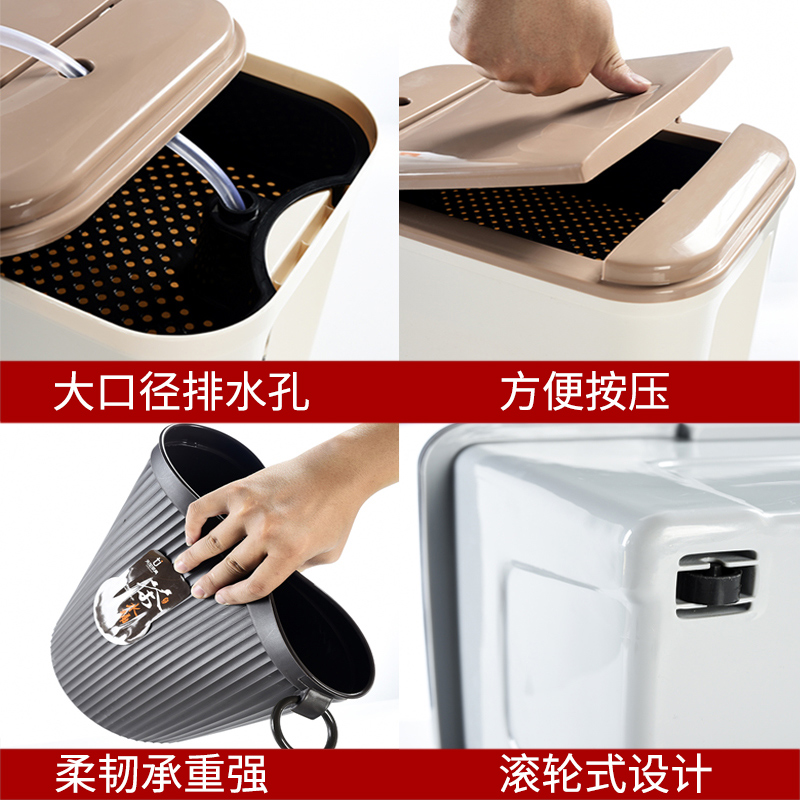 茶水桶塑料桶茶道茶盘桶过滤茶桶茶叶垃圾桶多Q功能茶具配件茶渣