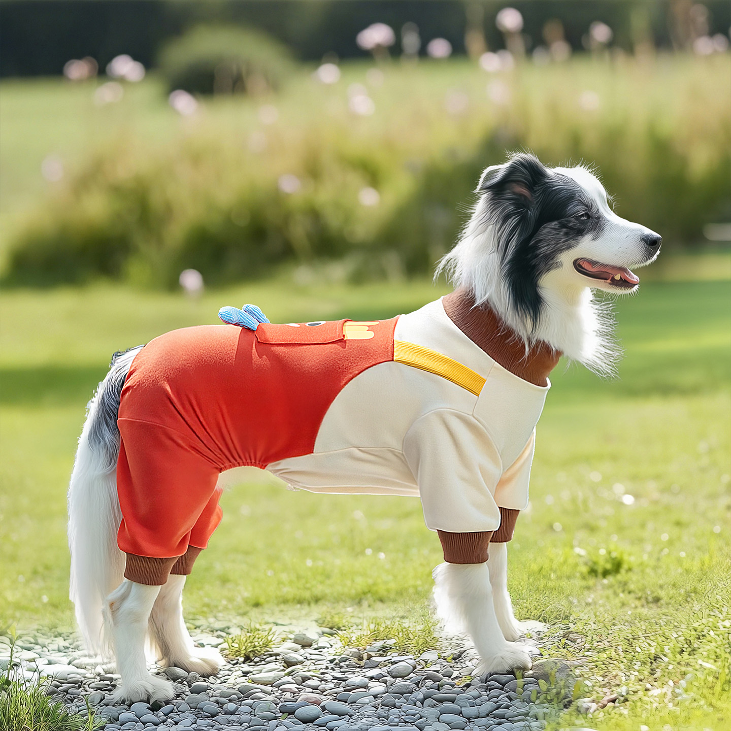 miki pet狗狗衣服春秋款四脚衣背带衣宠物边牧史宾格中大型犬服装