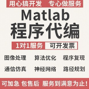 matlab代码帮做代编程电气仿真复现通信图像处理深度学习神经网络