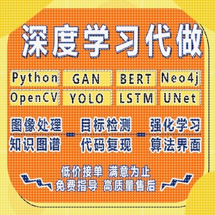 YOLO目标检测Python代做Neo4j知识图谱GAN强化学习OpenCV图像处理