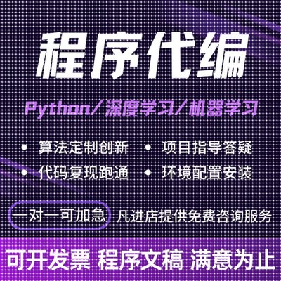 深度学习机器学习算法代做创新python代编程代码指导问题解决