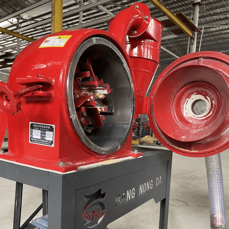 自吸无尘玉米粉碎机磨两