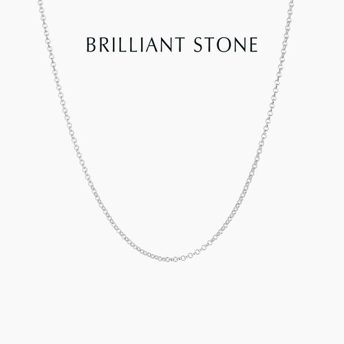 Brilliant Stone珍珠链925银Rolo项链叠戴佩链高级感礼物女1.5mm