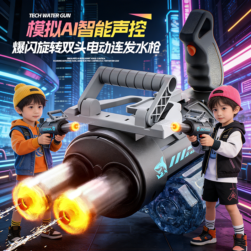 哇!声控发射的水枪!