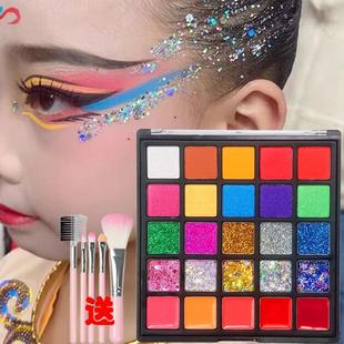 正品眼影盘闪粉亮片口红彩色六一儿童表演出化妆品套装无毒舞台