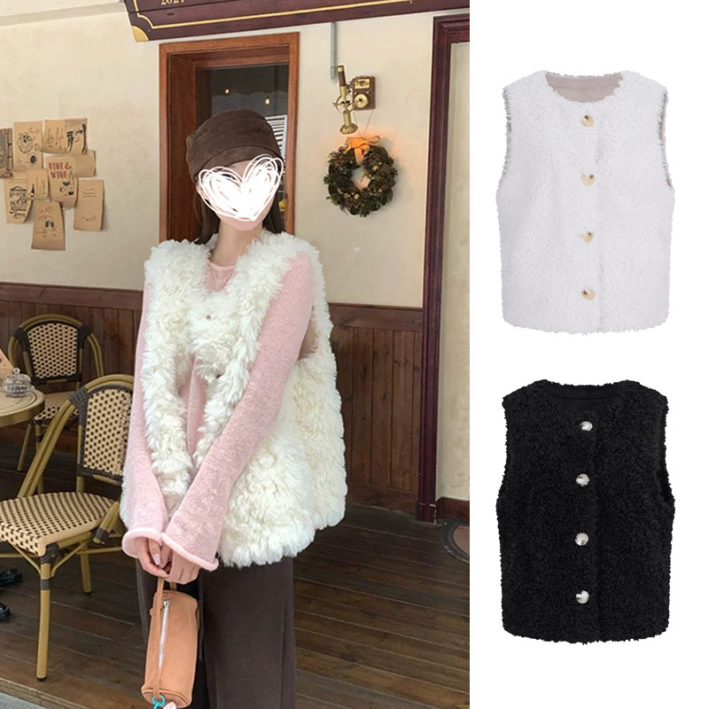 MosesQueen魔西女王羊羔毛马甲外套秋冬外穿坎肩无袖马夹背心上衣,女装/女士精品,马夹,淘宝优惠券,粉丝福利购,淘宝优惠卷