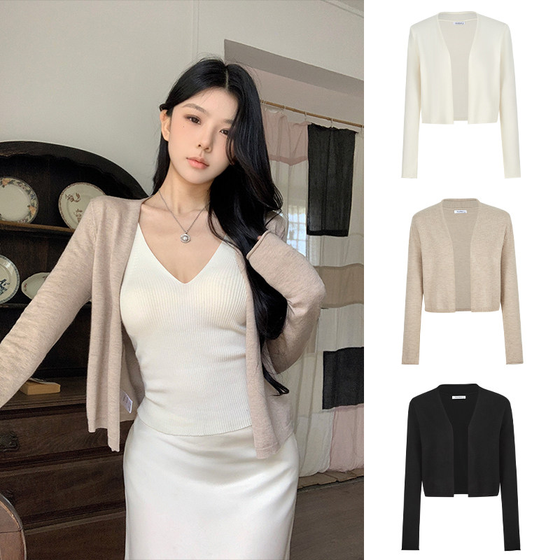 MosesQueen魔西女王软糯针织开衫女春秋新款外搭披肩罩衫外套上衣