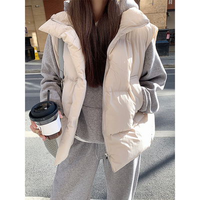 保暖立领棉服马甲加厚外套上衣女