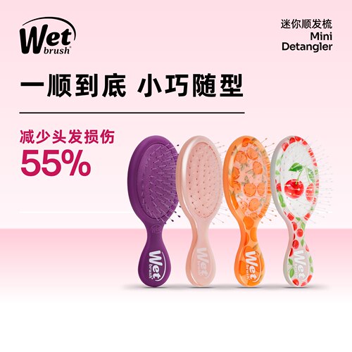 WetBrush迷你多彩顺发梳便携梳子