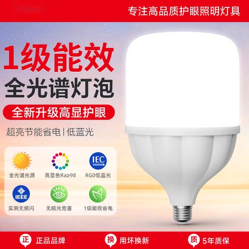 一级能效全光谱护眼防水球泡灯