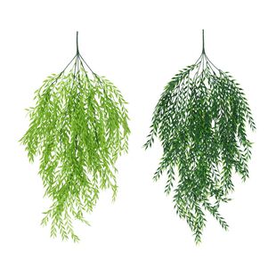 把束柳树枝柳条假垂柳塑料假花柳叶植物藤条壁挂装饰绿植厂家